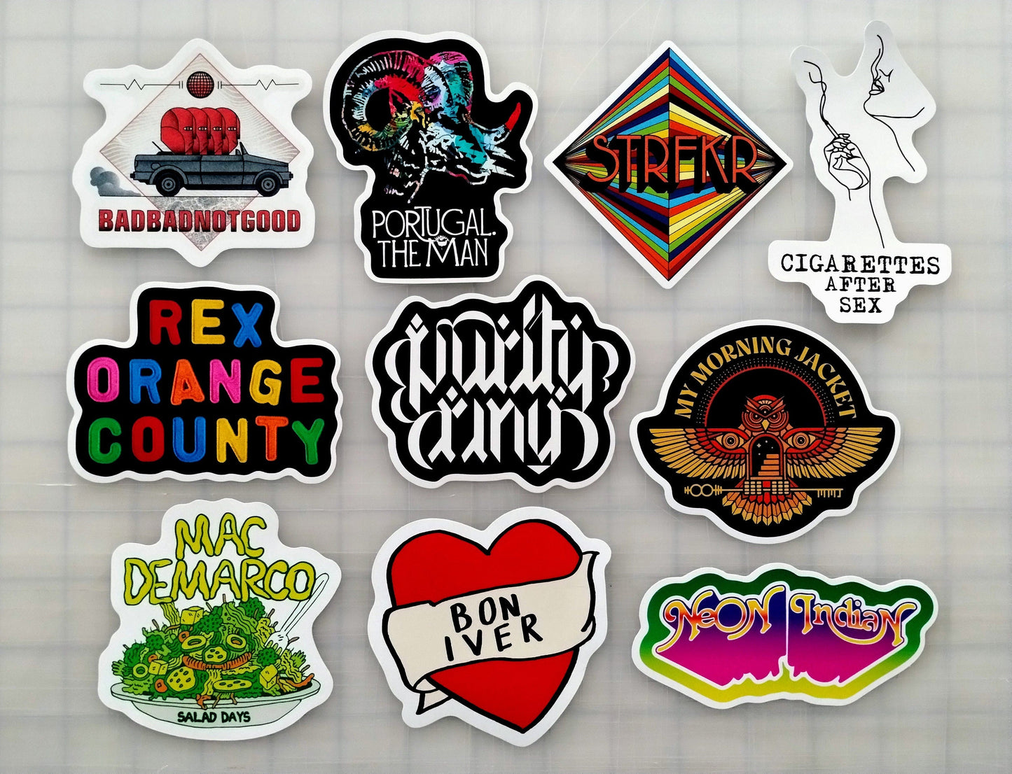 Indie Rock Sticker Pack (10 Stickers) Set 4