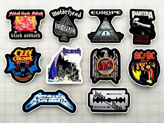 Metal / Hard Rock Sticker Pack (10 Stickers) SET 4